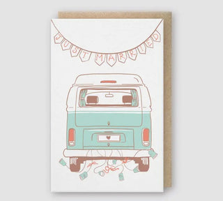 Just Married Camper Van Greeting Card - 423 Stationery - The Farmhouse