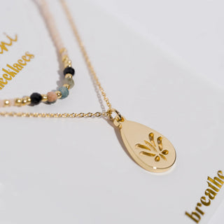 K'LANI "Breathe" Gold Lotus Necklace Set - 290 Jewelry - The Farmhouse