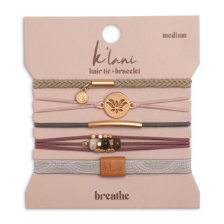 K'LANI "Breathe" Lotus Flower Earthy Tones Hair Tie Bracelets - 290 Jewelry - The Farmhouse