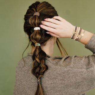 K'LANI "Climb" Natural Colors with Gold Mountain Accent hair Tie Bracelets - 290 Jewelry - The Farmhouse
