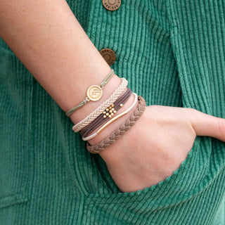K'LANI "Climb" Natural Colors with Gold Mountain Accent hair Tie Bracelets - 290 Jewelry - The Farmhouse
