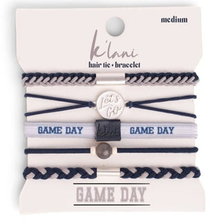 K'LANI "Game Day" Navy & Gray Hair Tie Bracelets - 290 Jewelry - The Farmhouse