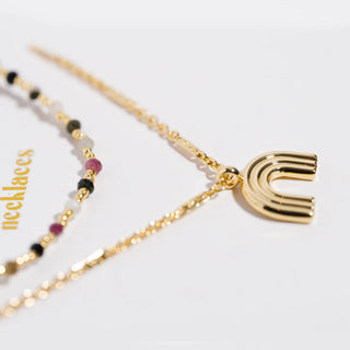 K'LANI "Imagine" Gold Rainbow with Colorful Beads Necklace Set - 290 Jewelry - The Farmhouse
