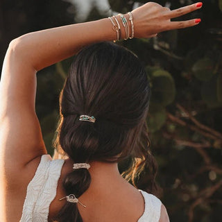 K'LANI "Reflect" Gold Wave with Beachy Neutrals Hair Tie Bracelets - 290 Jewelry - The Farmhouse