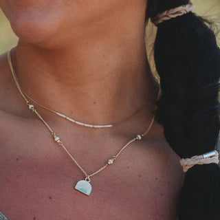 K'LANI "Rise" Gold & Cream Sunrise Necklace Set - 290 Jewelry - The Farmhouse