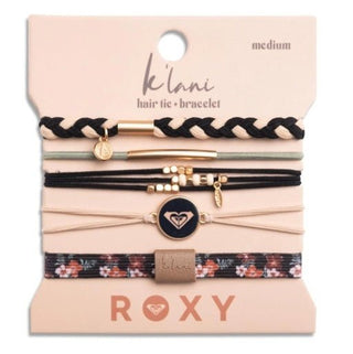 K'LANI "Roxy Coastal Drift" Black & Neutral Beachy Vibe Hair Tie Bracelets - 290 Jewelry - The Farmhouse
