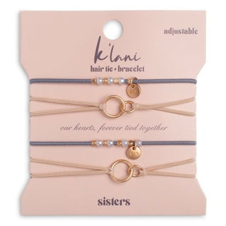 K'LANI "Sisters" Gold & Pearl Shareable Hair Tie Bracelet Set - 290 Jewelry - The Farmhouse
