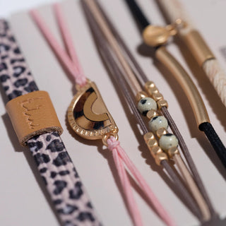 K'LANI "Wild" Animal Print with Pink Accent Hair Tie Bracelets - 290 Jewelry - The Farmhouse