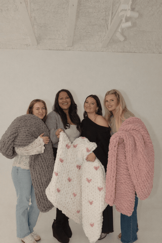 Kozy Knits Hand Knit Blanket Class with or without Hearts - Events + Classes - The Farmhouse