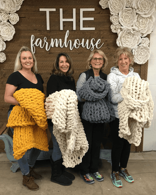 Kozy Knits Hand Knit Blanket Class with or without Hearts - Events + Classes - The Farmhouse