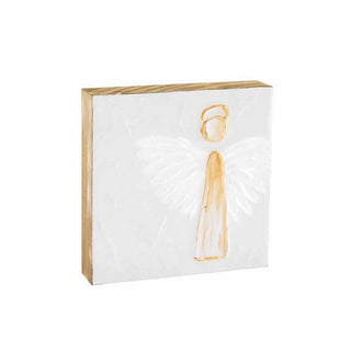 Large Gold Angel Decorative Block - The Farmhouse