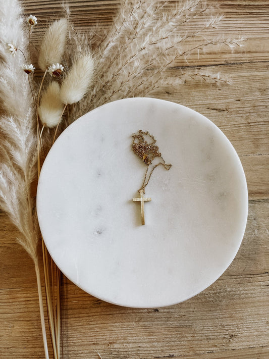 Large Gold Cross Necklace - The Farmhouse