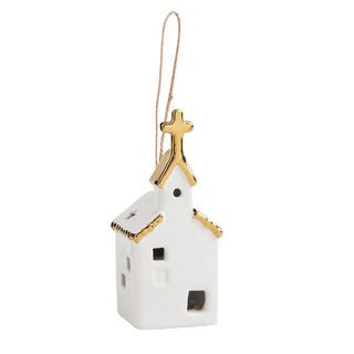 LARGE LIGHT - UP CHURCH ORNAMENT - The Farmhouse