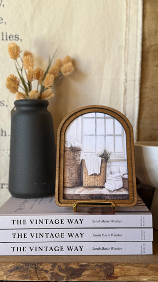 Laundry Baskets Arch Framed Art 6x8" - 420 Home Decor - The Farmhouse