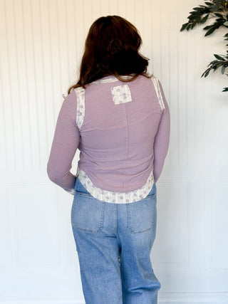 Lavender Heirloom Ruffle Rib Top - 100 Casual Tops - The Farmhouse
