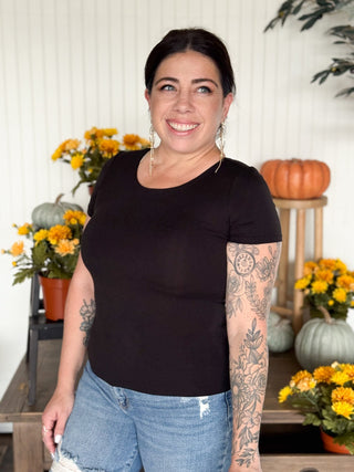 Layla Double Layer Top, Black - 130 Basics - The Farmhouse