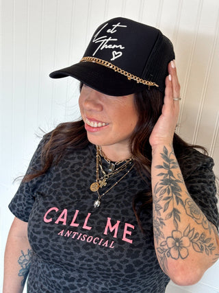 Let Them Black Trucker Hat - 260 Fashion Accessories - The Farmhouse