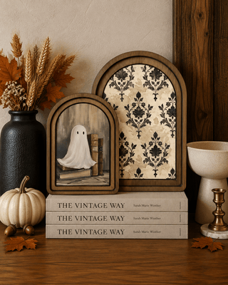 Library Ghost Canvas Art Set 11x8.25"+ 8x6" - 420 Home Decor - The Farmhouse