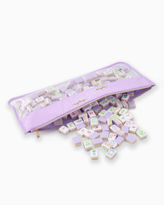 *PRE ORDER* OH MY MAHJONG Lilac Script Mahjong Bag