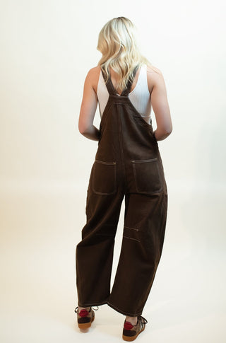 LISTICLE Women's Apple Orchard Utility Jumpsuit, Mocha - 180 One Piece Outfits - The Farmhouse