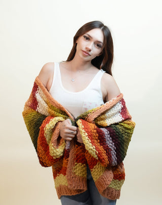 LISTICLE Women's Rustic Rainbow Layers Cardigan - 150 Kimonos + Cardigans - The Farmhouse