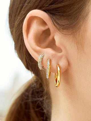 Loreli Earrings - Gold/Pavé - The Farmhouse