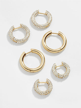 Loreli Earrings - Gold/Pavé - The Farmhouse