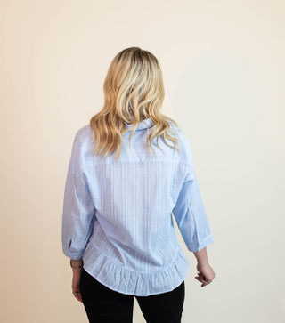 LOVESTITCH Women's Cape Cod Charm Blouse, Light Blue - 110 Blouses - The Farmhouse