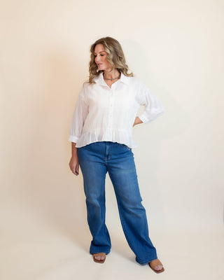 LOVESTITCH Women's Cape Cod Charm Blouse, White - 110 Blouses - The Farmhouse