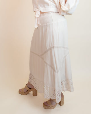 LOVESTITCH Women's Sea Pearl Lace Midi Skirt - 220 Shorts + Skirts - The Farmhouse