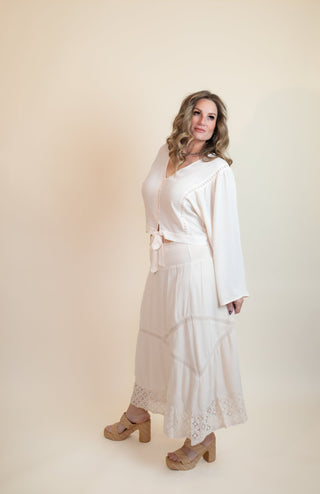 LOVESTITCH Women's Sea Pearl Lace Midi Skirt - 220 Shorts + Skirts - The Farmhouse