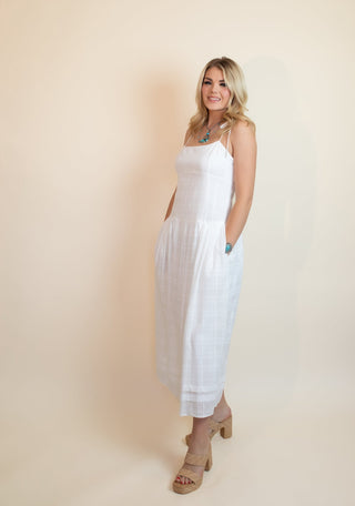 LOVESTITCH Women's Shoreline Grace Midi Dress, White - 170 Dresses - The Farmhouse
