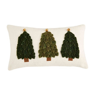 Lumbar Velvet Ribbon Tree Pillow - The Farmhouse