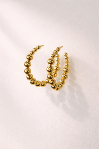 Luxe Beaded Hoop Earrings - 290 Jewelry - The Farmhouse
