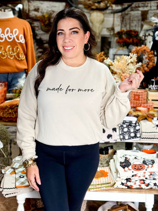 Made for More Cropped Graphic Sweatshirt - 120 Graphic Tees - The Farmhouse