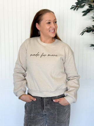 Made for More Cropped Graphic Sweatshirt - 120 Graphic Tees - The Farmhouse
