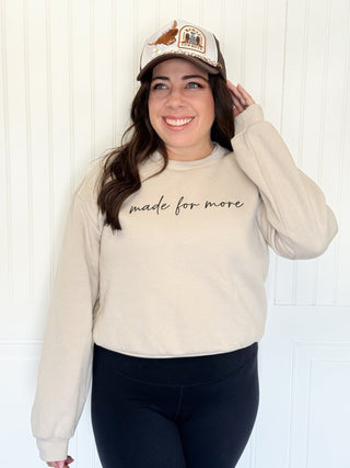 Made for More Cropped Graphic Sweatshirt - 120 Graphic Tees - The Farmhouse