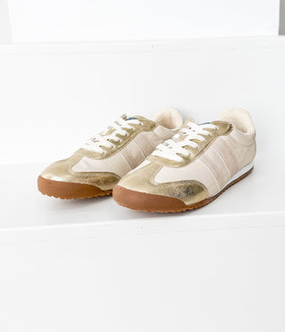 Madrid Sneaker in Beige/Gold - 120 Sneakers - The Farmhouse