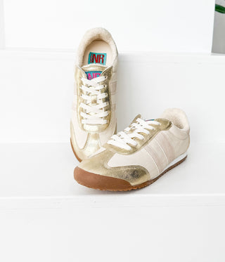 Madrid Sneaker in Beige/Gold - 120 Sneakers - The Farmhouse
