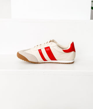 Madrid Sneaker in Beige/Red - 120 Sneakers - The Farmhouse