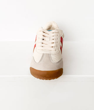 Madrid Sneaker in Beige/Red - 120 Sneakers - The Farmhouse