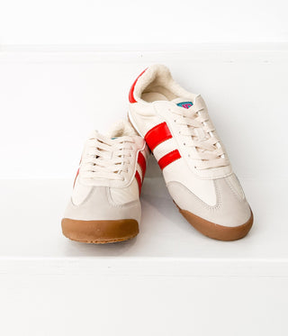 Madrid Sneaker in Beige/Red - 120 Sneakers - The Farmhouse