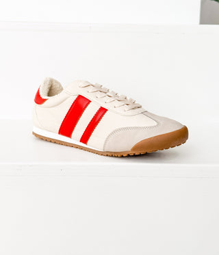 Madrid Sneaker in Beige/Red - 120 Sneakers - The Farmhouse