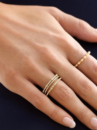 Maggie Ring Set - Gold/Pavé - The Farmhouse