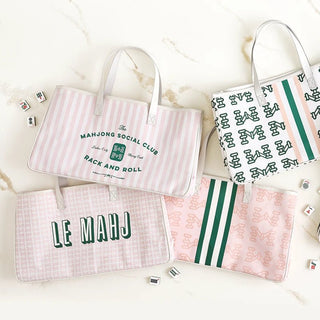 Mahjong Canvas Tote - Mahjong Social Club - 280 Bags - The Farmhouse