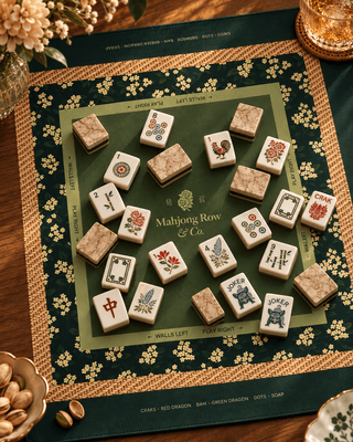 MAHJONG ROW AND CO. Ash Burl Tile Set - 423 Stationery - The Farmhouse