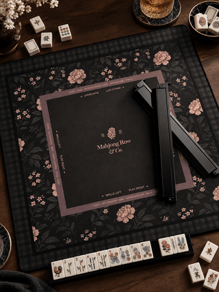 MAHJONG ROW AND CO. Mocha Bloom – Dark Mahjong Mat - 423 Stationery - The Farmhouse