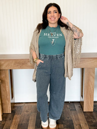 Make Heaven Crowded Unisex Graphic Tee, Cactus Green - 120 Graphic Tees - The Farmhouse
