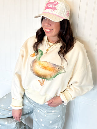 Mallard Muse Crop Sweatshirt - 140 Sweatshirts + Sweaters - The Farmhouse