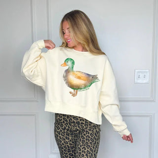 Mallard Muse Crop Sweatshirt - 140 Sweatshirts + Sweaters - The Farmhouse